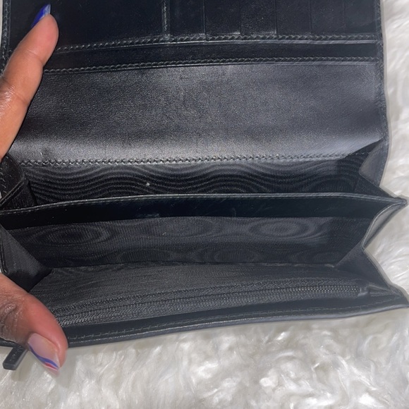 GUCCI VINTAGE CRYSTAL GUCCISSIMA GG INTERLOCKING PVC LEATHER LONG WALLET ITALY - Picture 9 of 17